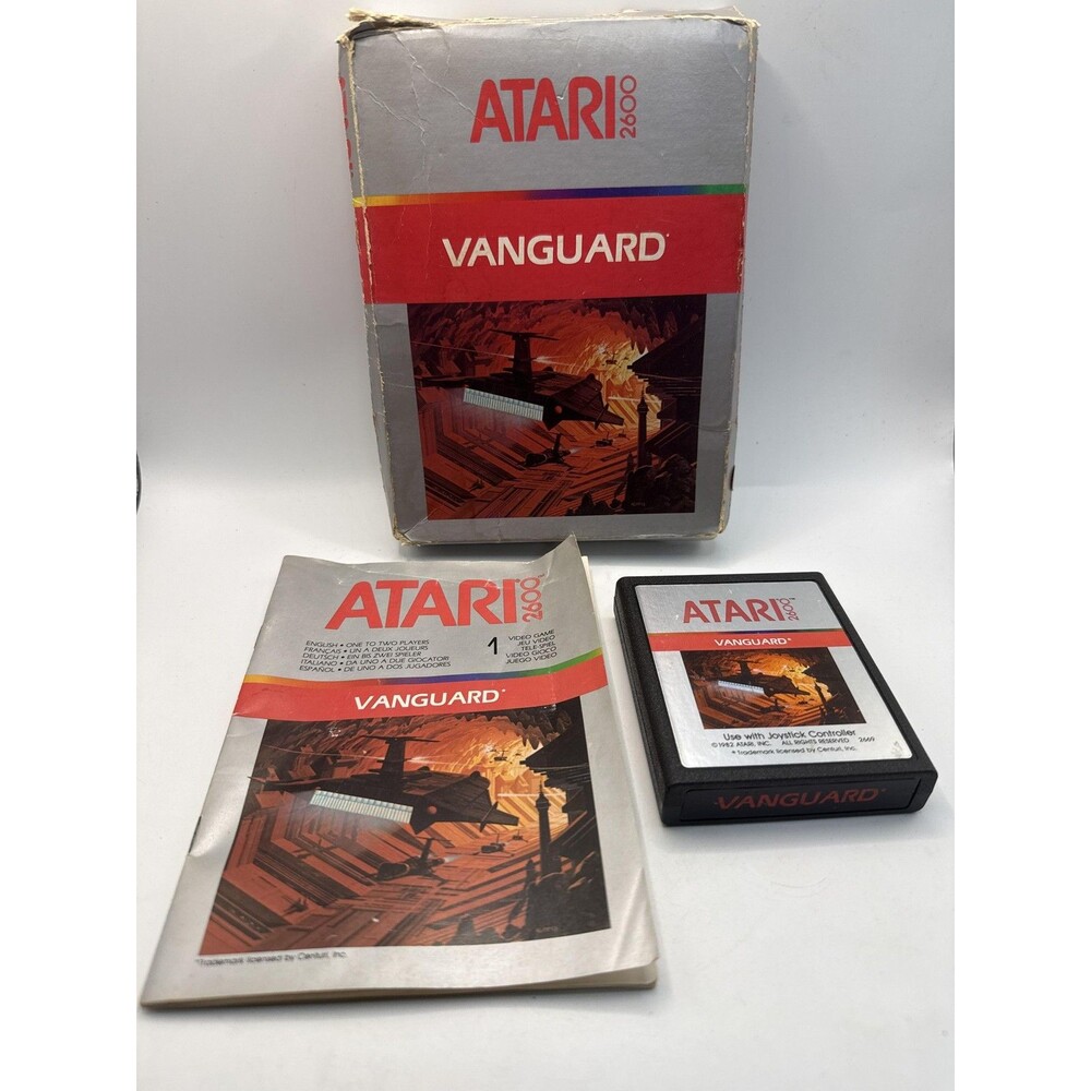 Vanguard Atari 2600 1982 Game CIB Box Manual NTSC-U/C Atari Shooter TESTED